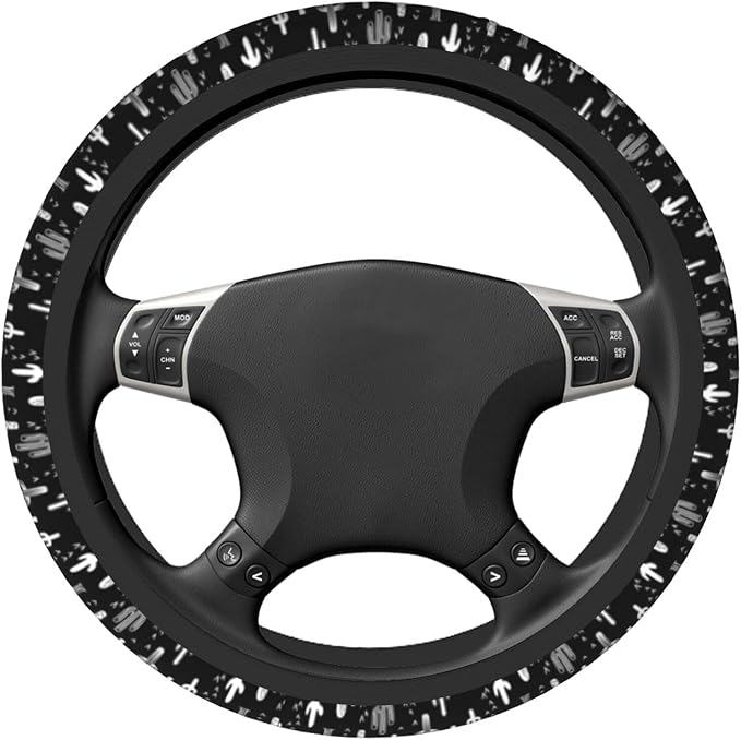Fun Western Cactus Steering Wheel Covers Non Slip Neoprene Wheel Protector Universal 15 inch for Car Accessories