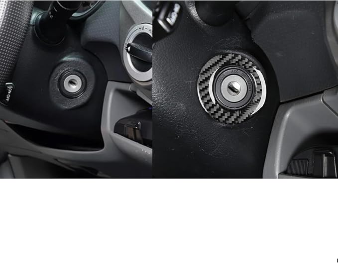 NVCNX Real Premium Carbon Fiber for Toyota 2nd Gen Tacoma Accessories 2005-2015 2006 2007 2008 2009 2010 2011 2012 2013 2014 Car Engine Ignition Key Hole Cover Interior Trim Sticker Decal 1PC
