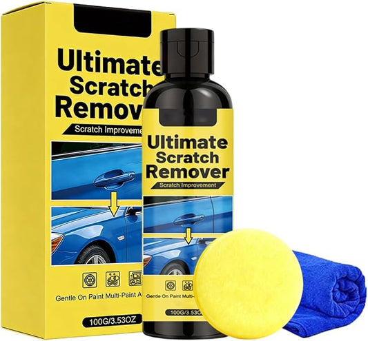Car Scratch Repair Wax, 2026 New Upgrade Car Scratch Remover Wax with Sponge and Towel, Professional Car Paint Repair Compound for Deep Scratches, Automotive Scratch Repair Kit for Car ，1 Set