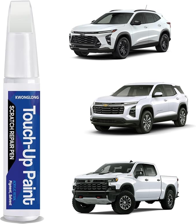 for Chevy Summit White (GAZ/WA8624) Car Touch-Up Paint, Compatible with Chevrolet-GMC Car Paint Scratch Repair Kit, Quick & Easy Solution to Repair