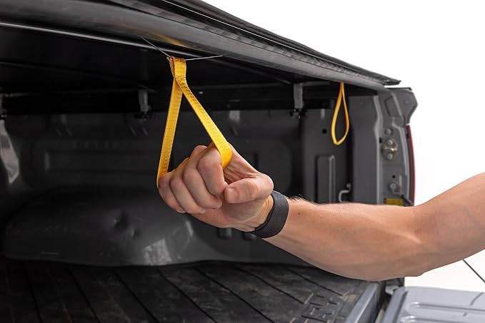 Rough Country Soft Roll-Up Truck Bed Cover for Toyota Tundra (2007-2021) - Fits 5'7 Bed, Weather-Resistant Tonneau Bed Cover