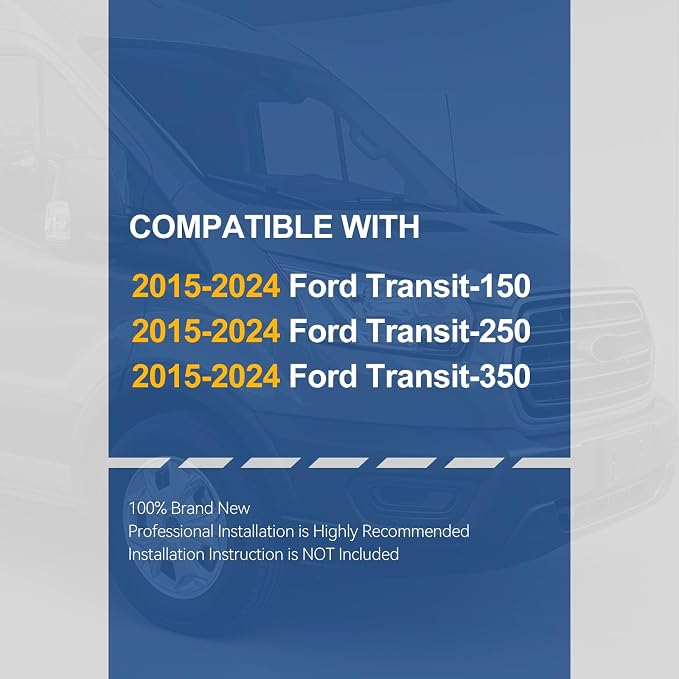 Auto Dynasty Running Boards Compatible with 2015-2024 Ford Transit 150 250 350, Stainless Steel Side Step Rail Nerf Bars, 6.5" x 36" Left / 96" Right Step Bars, Polished Chrome