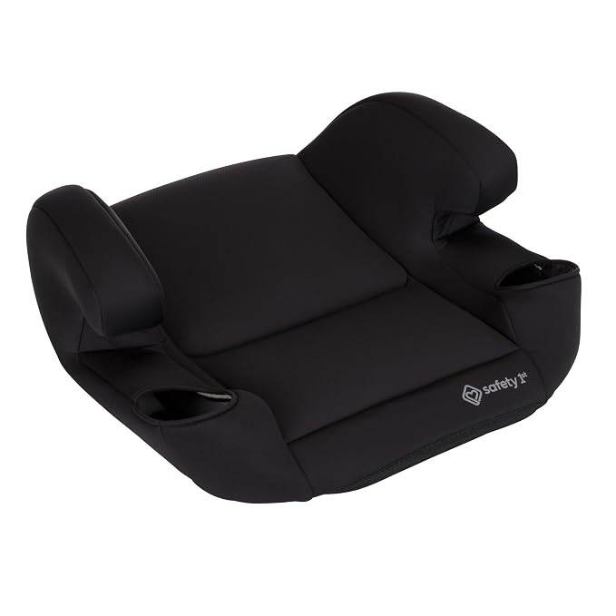 Safety 1st Comfort Ride Lite Booster Car Seat, 2-Pack, Lightweight Backless Booster Seat, Machine Washable, Dishwasher Safe Cup Holders, USA-Made, Fits Kids 40-100 lbs, 43.4-57", Black