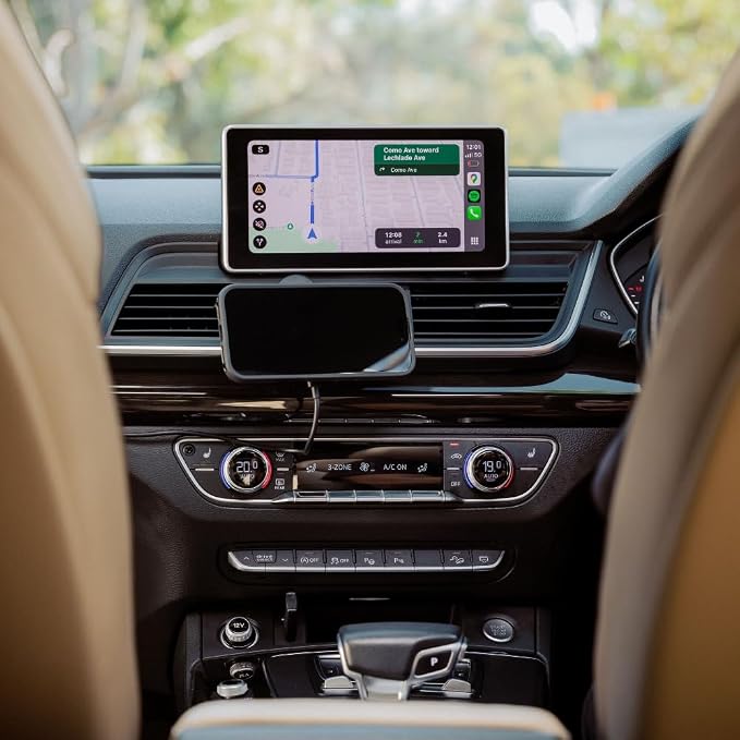 Quad Lock Wireless Car Adapter for Apple CarPlay & Android Auto - Plug & Play USB for Cars with Wired CarPlay/Android Auto