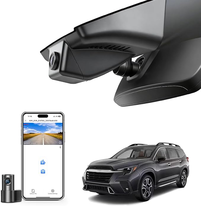 Front 4K & Rear 1080P Dash Cam Custom fit for Subaru Ascent 2023 2024 2025 2026 (Model B),Limited Onyx Edition Premium Touring etc, Integrated OEM Look, UHD 2160P Video, App & WiFi, GPS, 128GB Card