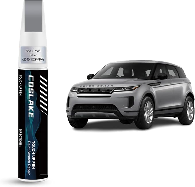 Car Touch Up Paint(Seoul Pearl Silver(2340/1CS/MFV)) for Landrover, Car Paint Scratch Repair Kit, Quick & Easy Solution to Repair, 2 in 1 Scratch Remover Pen with 2PCS Disposable Micro Applicators