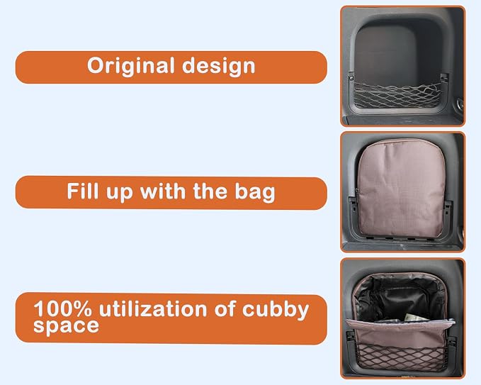 For 2019-2025 Toyota RAV4&RAV4 Hybrid 600D Wear-Resistant Oxford Fabric Trunk Organizer Pocket Bag, Trunk Cubby Storage Bag, Cargo Side Pocket, 5th Gen RAV4 Trunk Upgrade Accessories - Black-Brown