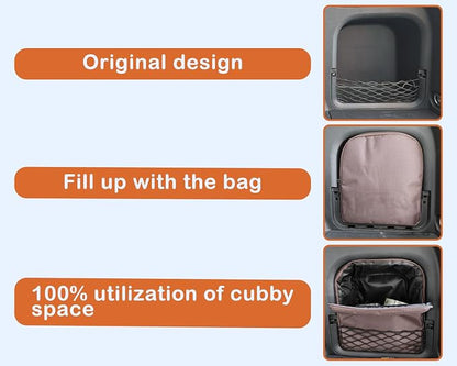 For 2019-2025 Toyota RAV4&RAV4 Hybrid 600D Wear-Resistant Oxford Fabric Trunk Organizer Pocket Bag, Trunk Cubby Storage Bag, Cargo Side Pocket, 5th Gen RAV4 Trunk Upgrade Accessories - Black-Brown