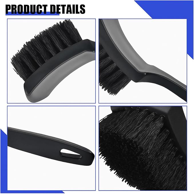 smilfuy 8.3×2.5 Inch Carpet Cleaning Brush, Scrub Brush for Floor Mats, Car Wheel Hub Cleaning Brush for Car Interior and Home, Car Wash Brush Automotive Tire Brush with Soft Bristle Short Handle