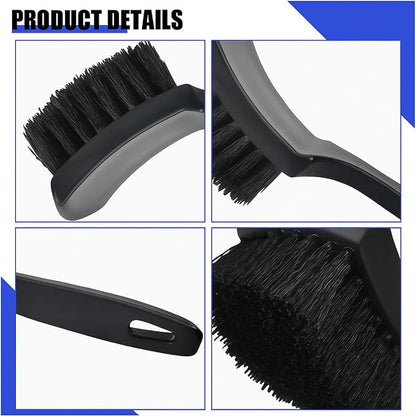 smilfuy 8.3×2.5 Inch Carpet Cleaning Brush, Scrub Brush for Floor Mats, Car Wheel Hub Cleaning Brush for Car Interior and Home, Car Wash Brush Automotive Tire Brush with Soft Bristle Short Handle