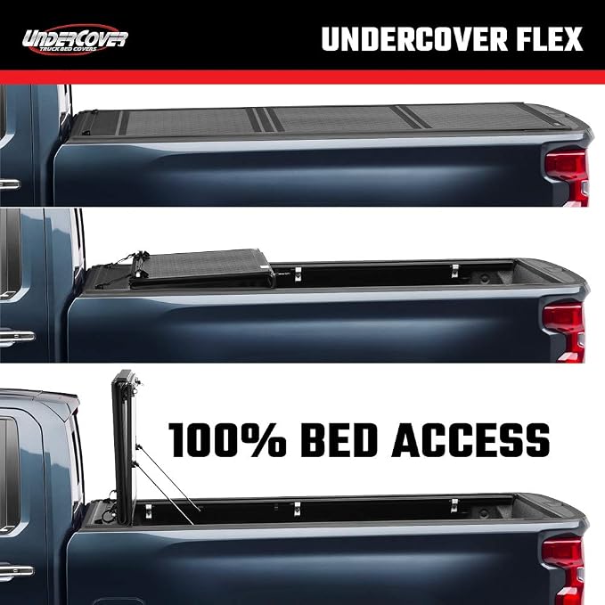 RealTruck UnderCover Flex Hard Folding Truck Bed Tonneau Cover | FX21004 | Fits 2004 - 2014 Ford F-150 6' 7" Bed (78.8")