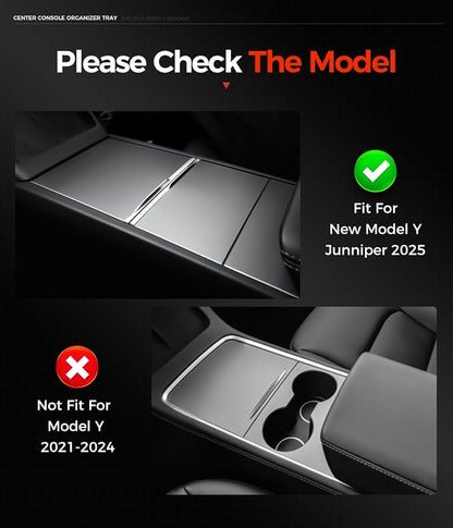 Center Console Organizer 1PCS Compatible with Tesla Model Y Juniper2026, Interior Accessories for New Model Y/3 2025