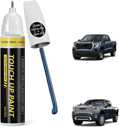 (Northsky Blue/Pacific Blue (GA0) Car Touch Up Paint for GMC, Car Paint Scratch Repair Kit, Quick & Easy Solution, 2 in 1 Scratch Remover Pen with Color-Matched