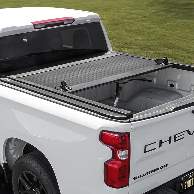 Syneticusa MB Retractable Tonneau Cover | 2004–2026 Ford F-150 6'7" (78.9”) Long Bed | 6063-T5 Aluminum | Double Lock | 3-Year Warranty | Waterproof Low Profile Hard Truck Bed Cover