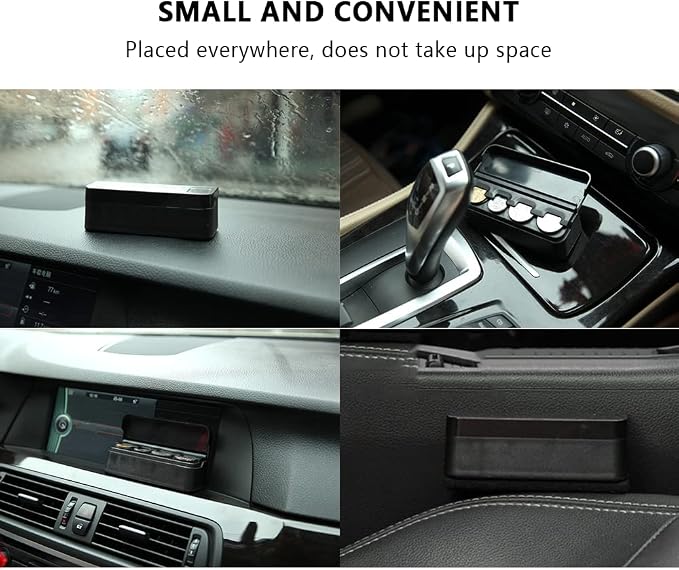 Compact Coin Holder for Car - 4 Compartment&Automatically Holds Coins Coin Organizer(1 Dollar,Quarter,Dimes) - Universal Center Console Coin Case for Car Taxi SUV Truck(2Pack) (2 Pack)