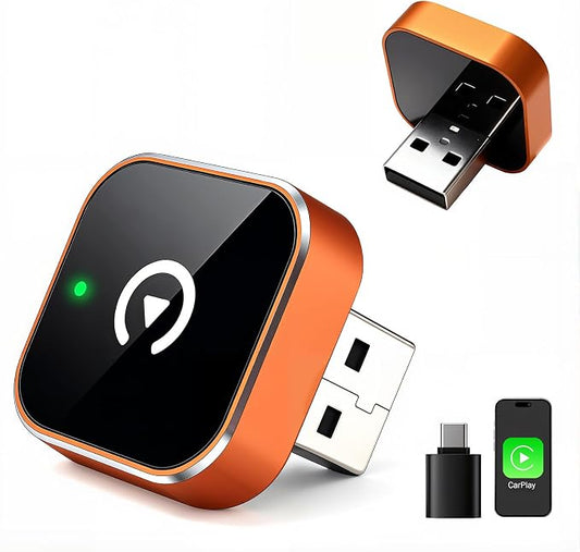 Wireless CarPlay Adapter for iPhone & Android Auto Adapter, Convert Wired to Wireless CarPlay Dongle,Dual-Band 5.8G WiFi+Bluetooth 5.4, Plug&Play, Compatible iOS10+ & Android11+ (1)