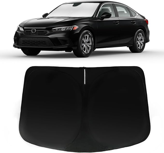 Windshield Sun Shade for Honda Civic 2016-2021, Car Front Window Sunshade with 240T Sun Visor Protector Blocks UV Rays Heat Sun Shield Accessories