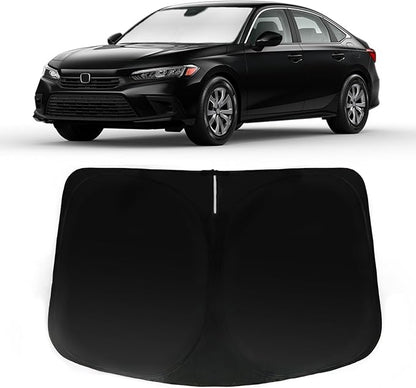 Windshield Sun Shade for Honda Civic 2016-2021, Car Front Window Sunshade with 240T Sun Visor Protector Blocks UV Rays Heat Sun Shield Accessories