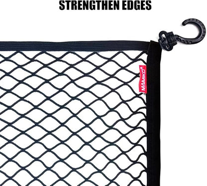 MAMIKO Cargo Net for Utility Folding Wagon, Garden Cart, Folding Trolley Cart, Beach Cart, Made of Heavy Duty Nylon Net with Storage Bag / 43.3"X27.6"to 78.7"×51.1"