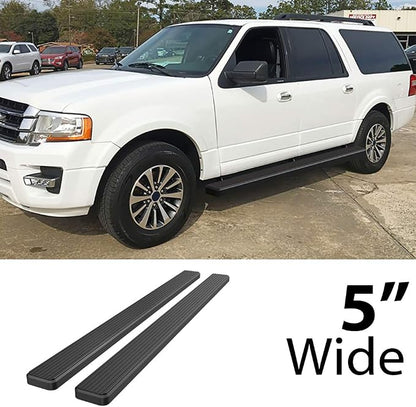 APS Running Boards 5 inches Matte Black Compatible with Ford Expedition 2003-2017 (Exclude EL Model) (Not Fit Funkmaster Flex Edition) Stainless Steel (Nerf Bars Side Steps Side Bars)