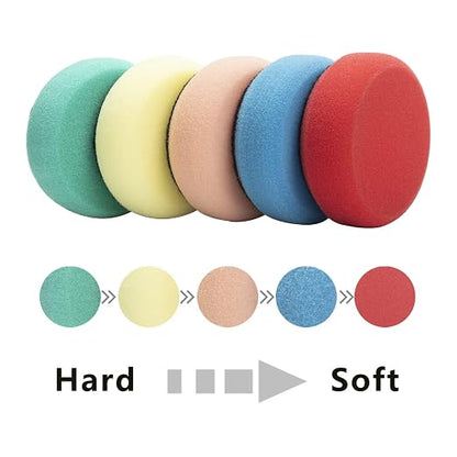 44-Piece Polishing Pad Kit for Drill & Polisher - Foam, Wool, Microfiber Buffing Pads with Backing Plate & Adapter, Car Detailing Supplies for Beginners & Professionals