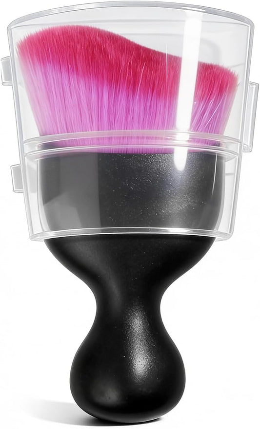 Car Detailing Brushes, Car Cleaning Brush, Auto Interior Soft Bristles Curved Cleaning Brush, Auto Detailing Dusting Tool Universal for Dashboard Air Conditioner Vent Computer (Black Purple)