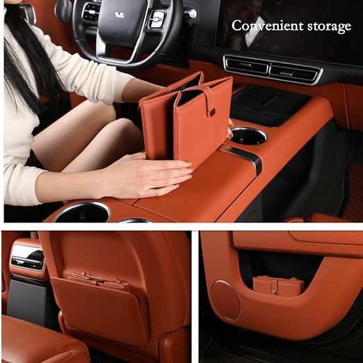 Car Trash Can, Foldable Multifunctional Hanging Storage Box Trash Can with a Roll of Garbage Bag, Multi Pocket Design Suitable for Car, Home, and Office Car Trash Cans (black1)