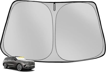 Windshield Sun Shade for 2024-2025 2026 Lincoln Nautilus Foldable Sun Sunshade for Car Front Window Blocks UV Rays and Heat Automotive Interior Protector Custom Fit Accessories