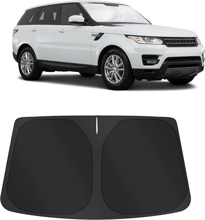 TINGLU Sun Shade for Land Rover Range Rover Sport 2014-2022 Accessories Windshield Sun Shade Window Shade UV Rays Protection Sun Visor Cover with Steering Wheel Sunshade Storage Bag