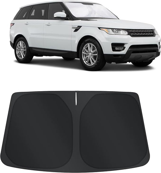 TINGLU Sun Shade for Land Rover Range Rover Sport 2014-2022 Accessories Windshield Sun Shade Window Shade UV Rays Protection Sun Visor Cover with Steering Wheel Sunshade Storage Bag