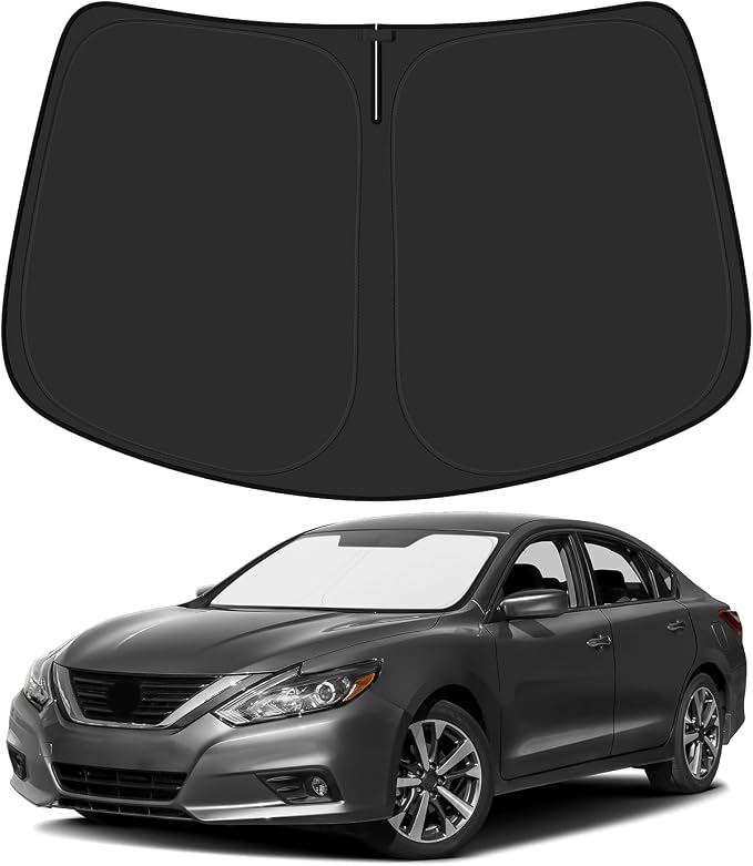 BIBLOZ Car Windshield Sun Shade for Nissan Altima 2013-2018, S, SR, SV, SL Accessories Foldable Car Sunshade Front Windshield Sun Visor PET Reflective Material