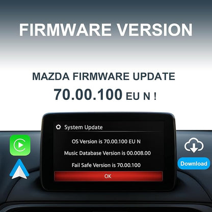 Mazda Apple CarPlay & Android Auto Retrofit Kit (2025 Upgrade) - OEM TK78-66-9U0C Hub for MZD Connect - Compatible with Mazda 2/3/6/CX-3/CX-5/CX-9/MX-5 (2015-2020 Models) (P2)