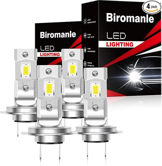 Compatible with 2011 2012 2013 2014 Hyundai Sonata Hi/Lo Beam; 6000k white light,H7 high beam and H7 Low Beam,Turn signal bulbs(Pack of 4)
