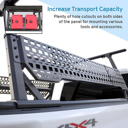 Syneticusa ER Power Retract Hard Tonneau Cover+R1 Rack+Molle Panels Fits 2004-2026 Ford F-150 6’7” (78.9”) Truck Bed Retractable