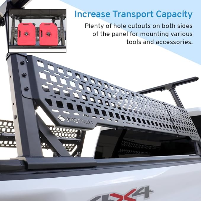 Syneticusa AR Automatic Retractable Truck Bed Cover with Rack Panels for Ford F-150 2004–2026 | 6’7” (78.9”) Bed | Aluminum Hard Tonneau Cover | One-Person Installable | Waterproof, Low-Profile