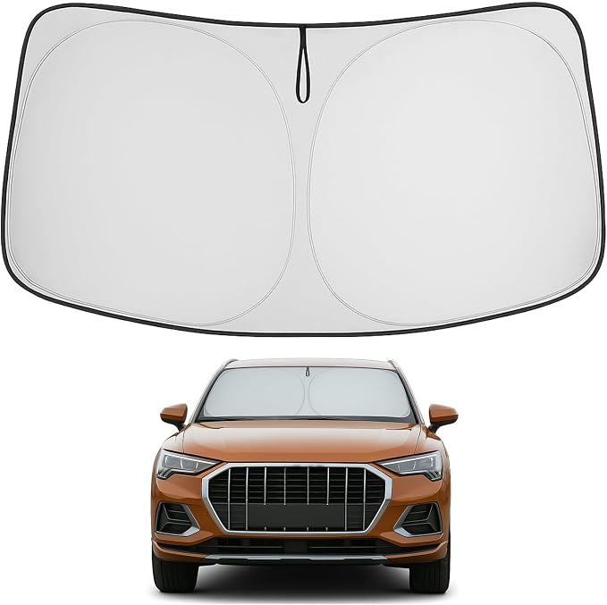 Proadsy Windshield Sun Shade for Audi Q3 2019-2025 2026 Foldable Front Sunshade Protector Sun Visor Keep Car Cooler Accessories