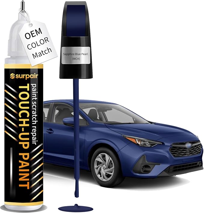 Sapphire Blue Pearl WCH Touch up Paint for Subaru OEM Color Match Car Scratch Repair Kit for Nicks & Chips Scratches Quick & Easy Paint Fix 2-In-1 Car Scratch Remover Pen