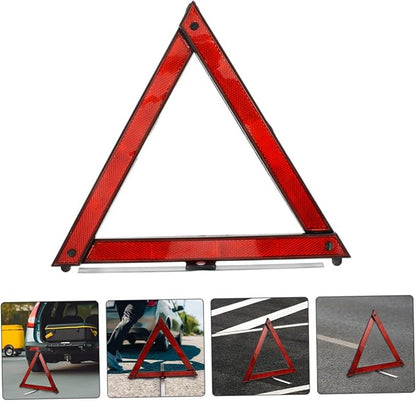 KICHOUSE 5pcs Foldable Reflective Safety Triangle Kit Emergency Road Warning Signs for Vehicles Increased Visibility Compact Design for Roadside Assistance and Traffic Safety