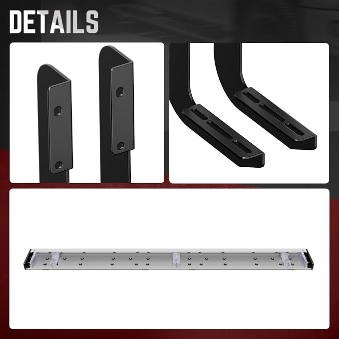 DNA Motoring 6.5" Flat Running Boards Side Step Nerf Rails Bars Compatible with 99-16 Ford F250SD F350SD F450SD F550SD Extended Cab, STEPB-U-F25099-T1-E