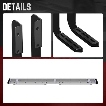 DNA Motoring 6.5" Flat Running Boards Side Step Nerf Rails Bars Compatible with 99-16 Ford F250SD F350SD F450SD F550SD Extended Cab, STEPB-U-F25099-T1-E