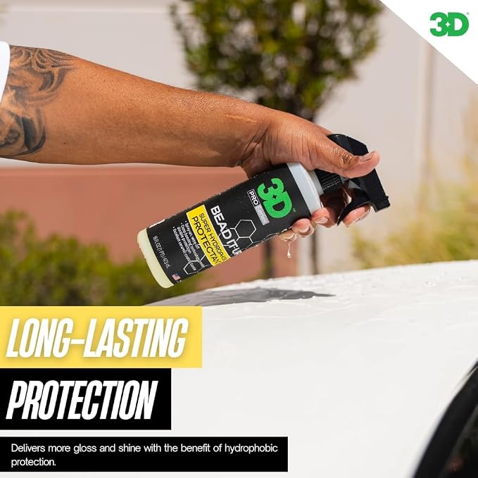 3D Bead It Up Ceramic Coating Booster Spray - Super Hydrophobic Bead Maker - Polymer Paint Protectant & Sealant 1 Gallon