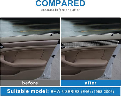 AIRSPEED for BMW E46 1998-2006 Center Console Interior Lower Window Inner Trim Strip – Black Carbon Fiber