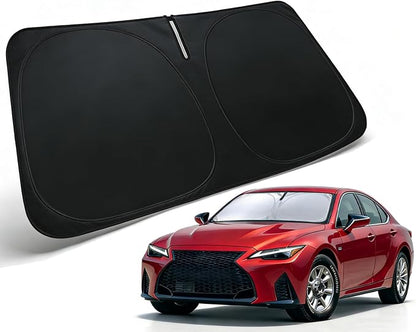 Windshield Sun Shade for 2014-2026 Lexus IS300/IS350/IS500/IS250/IS200t Accessories, Car Front Window Sun Visor Protector & Heat Shield | 240T Sunshade Protection Blocks UV Rays