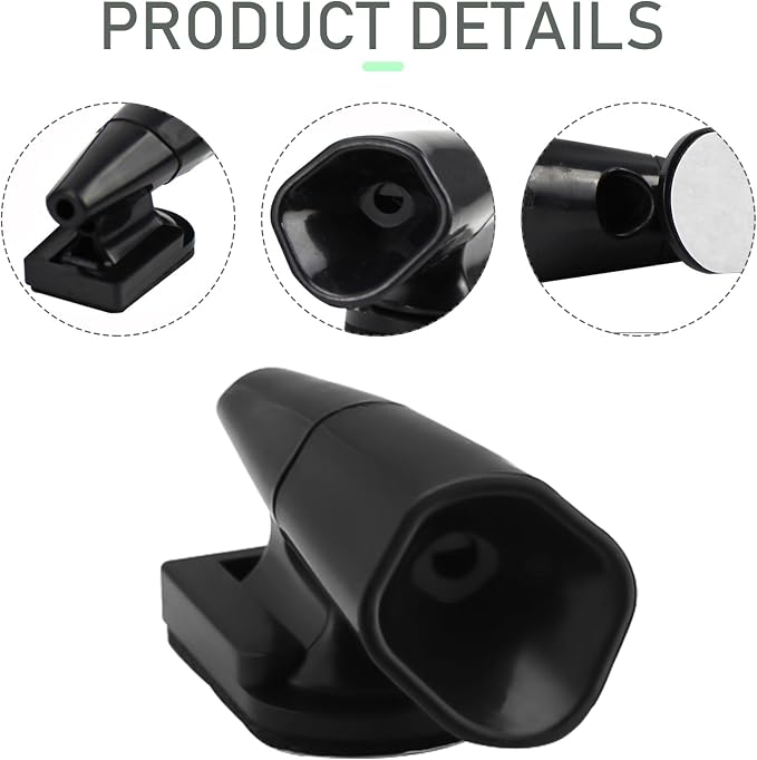 4 PCS Car Deer Whistles, Wind Powered Deer Warning Devices, Waterproof Ultrasonic Deer Alerts, Deer Deterrent for Cars with Self-Adhesive, Universal Wildlife Safety Warning for Cars (Black)