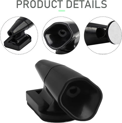4 PCS Car Deer Whistles, Wind Powered Deer Warning Devices, Waterproof Ultrasonic Deer Alerts, Deer Deterrent for Cars with Self-Adhesive, Universal Wildlife Safety Warning for Cars (Black)