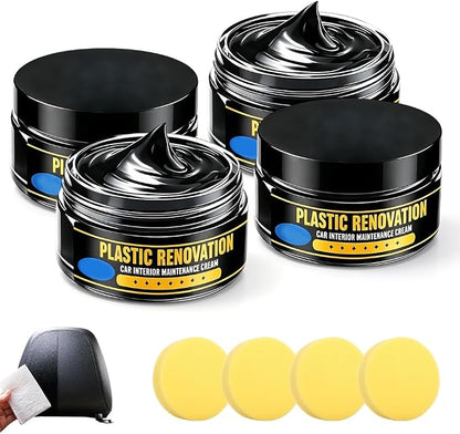 Tire Coating Paste, 2026 New Car Maintenance Cream for Tire Dashboard Seats, Upgraded Car Trim Renewal for Interior Exterior Renovation, Powerful Auto Detailing Cream for Car Owners (3Pcs)