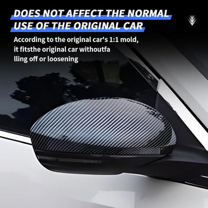 Chrome Carbon Fiber Car Side Door Mirror Trim Cover for Nissan Sentra 2020 2021 2022 2023 2024 2025 Auto Exterior Decorations Accessories Rearview Anti Scratch Protection Panel