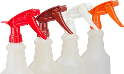 Chemical Resistant Spray Head 12 Pack. Industrial Sprayer Perfect for Auto/Car Detailing Supply & Janitorial Cleaners. Heavy Duty Low-Fatigue Trigger & Nozzle Replacement Fits 32oz Bottle