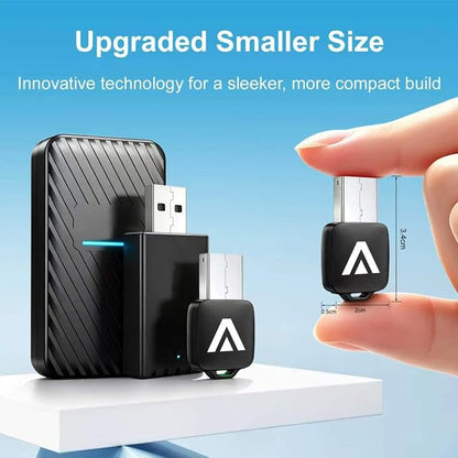 C6 Mini Wireless CarPlay Android Auto Adapter for iPhone & Android Phone, 2-in-1 Dongle, 70% Smaller Mini Design with Cooling Vents, Dual 5G Chips 5.8GHzWiFi, Auto-Connect for Factory Wired Cars 2016+