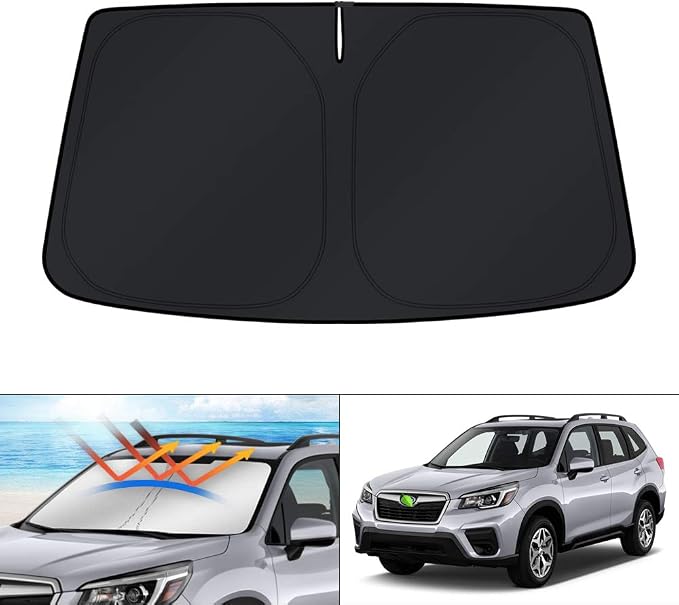 KUST Windshield Sun Shade for 2019-2025 2026 Subaru Forester Accessories, Custom Fit SUV Car Front Sunshade Window Sun Visor Protector Foldable Blocks UV Rays Keep Your Car Cooler